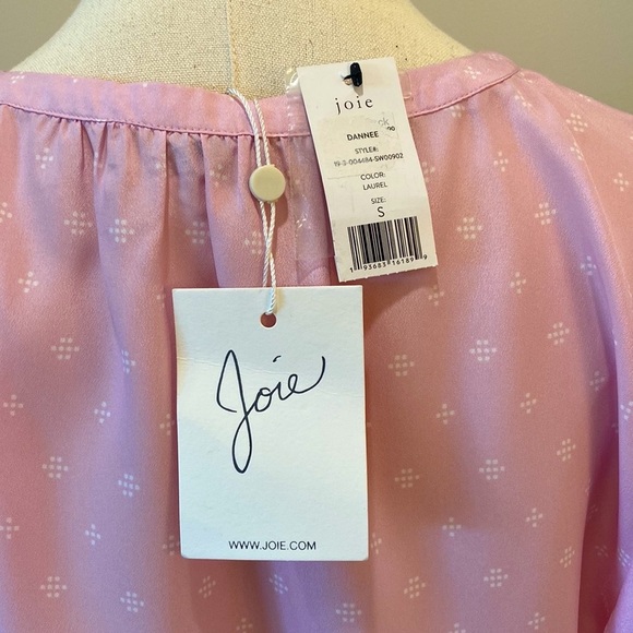 NWT Joie Crisbell Blouse Top M Split Neck Flutter Sleeve - Picture 6 of 7
